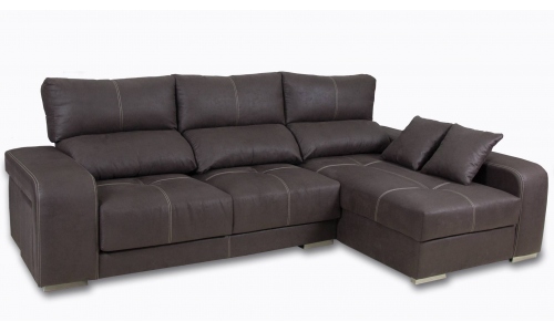 Sofá chaiselongue extraible y reclinable