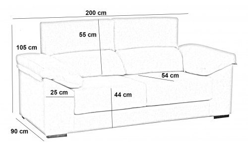 sofá de 3 plazas extraíble Far