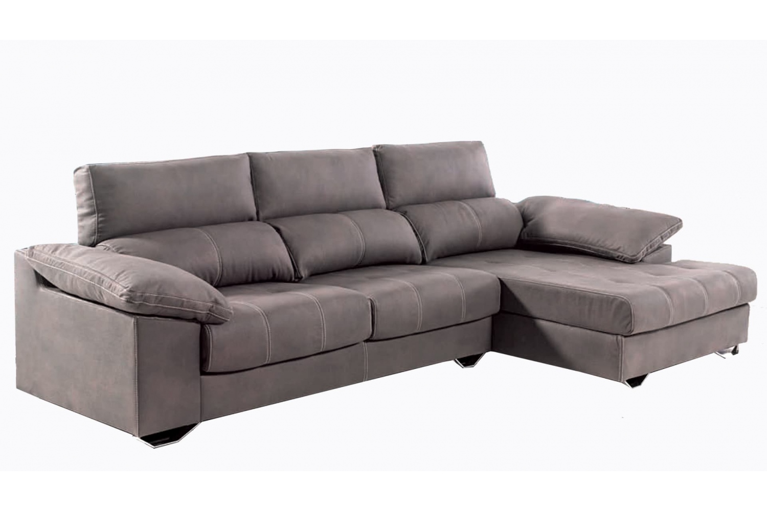 Sofá chaiselongue extraible y reclinable